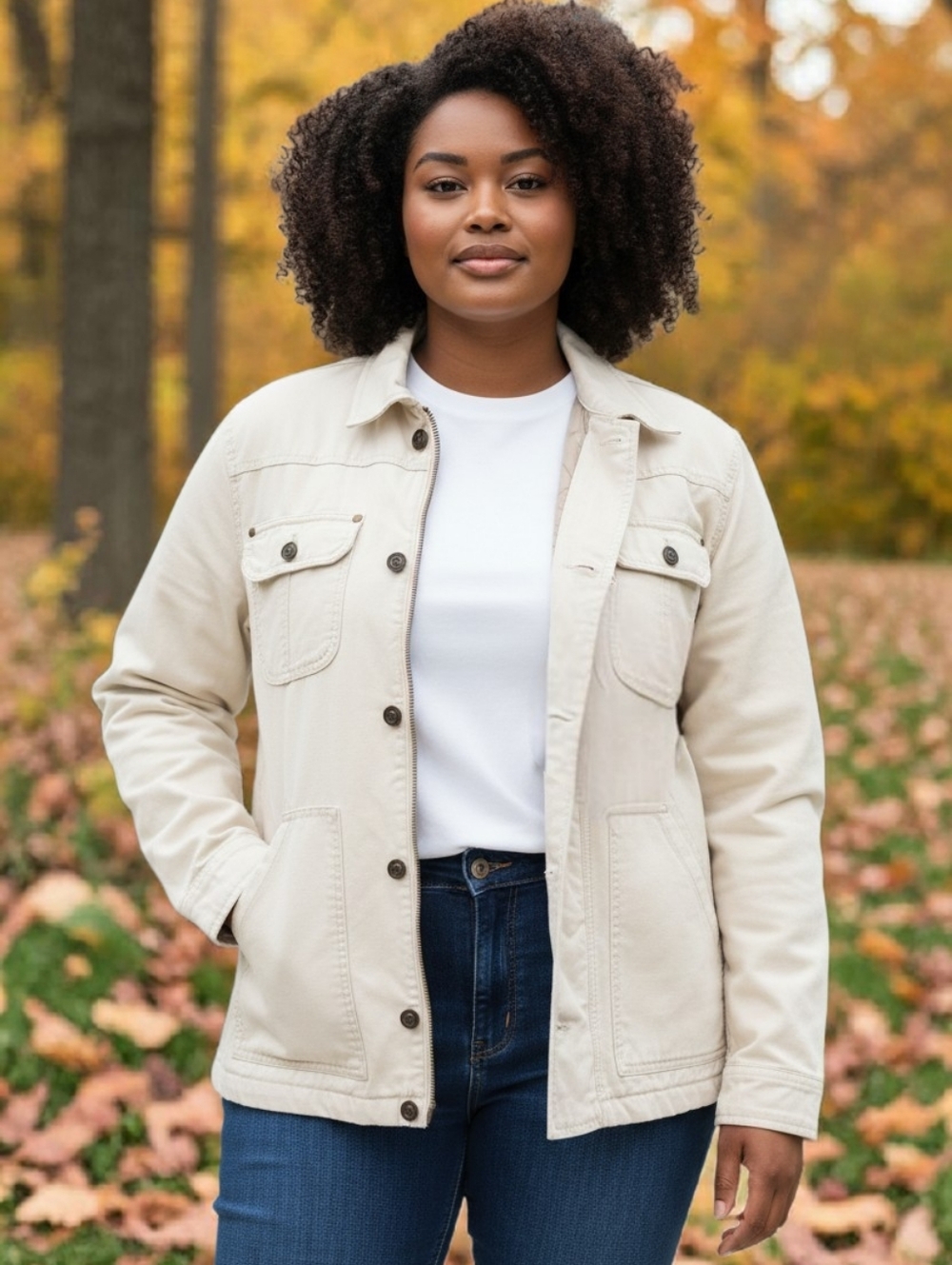 Alpine Design Cream Jacket for Women